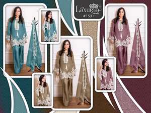 Túnica india bordada de diseñador, Shalwar Kameez, Farsi Gadhwal, Salwar, Dupatta de organza, sin arrugas, tallas L, XL, XXL - Product Image 2