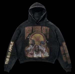 Oversized Hoodie <b>Men</b>’s Heavyweight 500GSM Cotton Fleece Streetwear <b>Pullover</b> Kangaroo Pocket Relaxed Fit Winter - Product Image 5