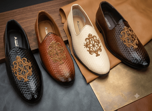 Nouvelles Chaussures Homme Neob Ventures à Broderie, en Cuir Synthétique et Velours, Semelle Intermédiaire en Cuir, Semelle Extérieure en Cuir, Modèle Fermé, Très Vendues - Product Image 3