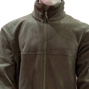 Veste polaire olive homme, légère, chaude, pour l'hiver, avec logo personnalisé, fermeture éclair, pour la randonnée, le camping et les activités de plein air - Product Image 2