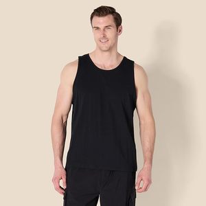Men's Solid Color Knitted Sleeveless Tank Top O-Neck Casual Muscle <b>Vest</b> Plus Size Breathable - Product Image 2