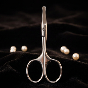 Nouvelles ciseaux pour couper les poils du nez, lame incurvée en acier inoxydable, pointe ronde pour couper les poils du nez, des oreilles et des sourcils, ciseaux de toilettage - Product Image 5