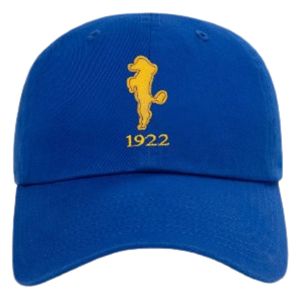 หมวกแก๊ป Sigma Gamma Rho Poodle & Founding Year สีน้ำเงิน หมวกสมาคมพี่น้องกรีก หมวกเบสบอลปรับขนาดได้ ลาย SGRho Poodle ของขวัญสำหรับสมาคมพี่น้อง - Product Image 1