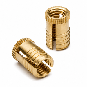 Bespoke Knurled Brass Anchor Sleeve Internal Thread Multi Material Expansion <b>Fastener</b> For Woodwork Plastic Mold Assembly - Product Image 5