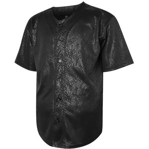 Comfortable fit <b>Baseball</b> Shirt Timeless Style Men's Jersey Breathable Mesh <b>Baseball</b> Shirt Short Sleeve Button Front - Product Image 2