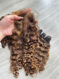 Cabello Humano Vietnamita Rizado Birmano Color Piano de Alta Calidad Súper Doble Trama Precio al por Mayor - Product Image 5