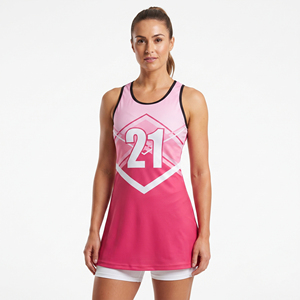 Professional Sublimated Netball Women's Custom Number and Name Netball Jersey 100% Polyester Women Netball Jerseys - Product Image 1