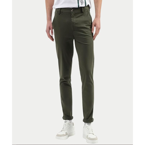 Pantalon décontracté pour homme en toile 100 % coton de qualité supérieure, taille mi-haute, léger et respirant, avec logo personnalisé, idéal pour l'été - Product Image 2