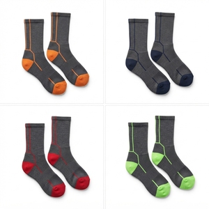 Chaussettes de sport pour hommes, couleur unie, tricotées, respirantes, avec couleur personnalisable, collection printemps, prix de gros - Product Image 1