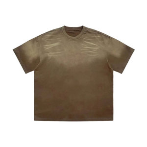 เสื้อยืดโอเวอร์ไซส์ทรงวินเทจผ้าคอตตอนหนา 250 GSM ซักย้อมสีแบบแอซิดวอช สำหรับผู้ชาย คุณภาพสูง แขนสั้น รับผลิตตามสั่งขายส่ง - Product Image 1