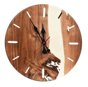 Horloge murale en résine à quartz, thème Océan, Décoration artistique unique pour la plage et la mer, Design vague en époxy, Cadeau pour la maison de plage - Product Image 2