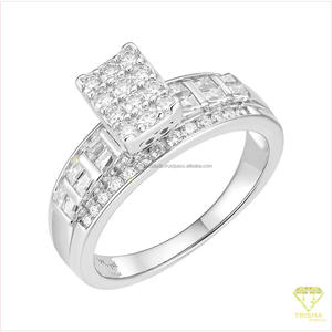 Bague de mode en argent sterling 925 de qualité supérieure avec diamant Moissanite, design moderne à accent carré pour les grossistes en bijoux - Product Image 5