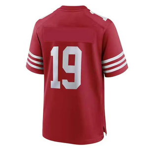 Maillots de football américain en gros de qualité supérieure, 100 % polyester, imprimés numériquement, col en V, manches courtes, nom d'équipe personnalisé, unisexe, respirant - Product Image 2