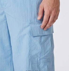 Men's Wide Leg Cargo Windbreaker Pants 100% Nylon Polyester Loose Fit Summer Trouser Casual Street Wear <b>Wind</b> <b>Breaker</b> Men Pants - Product Image 4