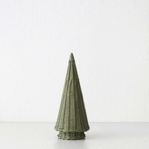 Vietnam OEM ODM Handmade Layered Rattan Christmas <b>Tree</b> Decor Natural Rustic Eco Friendly Holiday Table Ornament - Product Image 2