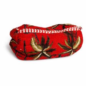 Pochettes matelassées géométriques Kantha en coton recyclé avec fermeture éclair, trousse de maquillage bohème, étui cosmétique, organisateur de voyage, fournisseur en gros - Product Image 1