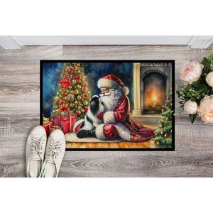 Japanese Chin Santa Claus Doormat New 18H X 27W <b>Indoor</b> Outdoor Entryway Rug Non Slip Low Pile Washable Front <b>Door</b> <b>Mat</b> - Product Image 2