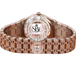 Reloj de Lujo con Caja Cuadrada de Acero Inoxidable, Diamantes, Esfera de Cristal de Zafiro, Movimiento de Cuarzo ETA, Resistente al Agua 3BAR, para Ocasiones Especiales - Product Image 4