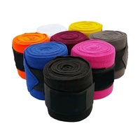 Bandages pour chevaux en coton doux personnalisés de 4 mètres avec bande auto-agrippante, logo et design sur mesure - MOQ 50 ensembles pour l'équitation en gros