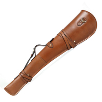 Sac à fusil en cuir véritable le plus vendu, personnalisable OEM, design réglable, sac à fusil professionnel en cuir