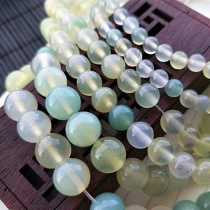 Perles en vrac d'agate verte naturelle, perles rondes d'agate pomme, accessoires perlés faits à la main pour la fabrication DIY - Product Image 6