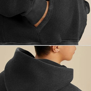 Sudadera con capucha de gramaje pesado sin cordón, personalizada para hombre, estilo desgastado, oversize, lisa, con lavado ácido vintage - Product Image 5