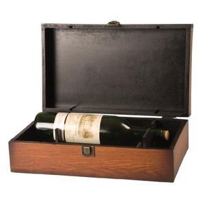 Soporte de madera artesanal para botellas, organizador de almacenamiento de vino para mesa, estante para botellas de madera natural rústica para bar en casa - Product Image 1