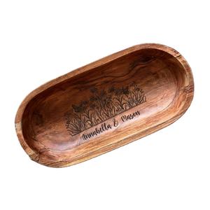 Cuenco de madera personalizado, masa grabada, boda, parejas, compromiso, regalo de aniversario - Product Image 1