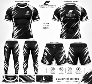 3 piece BJJ Rash Guard with <b>mma</b> <b>shorts</b> <b>mma</b> legging Boxing Fitness Training Compression Muay Thai Jitsu <b>MMA</b> Suits custom design - Product Image 4