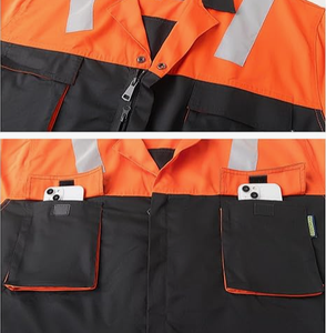 ชุดคลุมทำงานของผู้ชายชุดเอี๊ยมช่างเครื่องจั๊มสูททำงานมีหลายกระเป๋า - Product Image 5