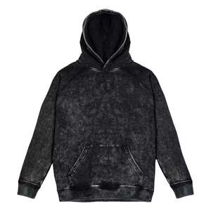 Custom Blank Vintage Distressed Cropped <b>Pullover</b> <b>Mens</b> Acid Washed Paint Splatter Sunfaded Winter Fleece Streetwear Hoodie No - Product Image 1