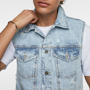Chaleco Vaquero Bordado en la Espalda – Chaqueta Trucker sin Mangas de Primera Calidad para Boutiques - Product Image 5
