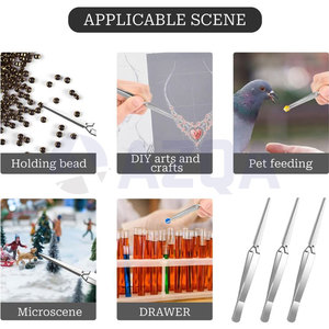 Stainless Steel Reverse Action Tweezers Self Closing <b>Precision</b> <b>Tool</b> for Eyelash Extension Eyebrow Chin and Nose Hair Plucking - Product Image 4