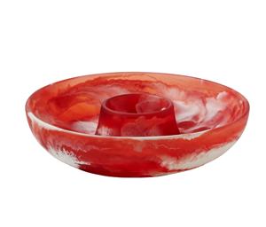 Bol et plat de service en résine écologique polie, artisanat moderne, résistant au lave-vaisselle, personnalisable, pour les fêtes et la maison, fabriqué en Inde - Product Image 1