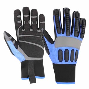 Gants de mécanicien résistants à la chaleur, en cuir synthétique de qualité supérieure, avec dos en mesh et manchette en néoprène laminé, pour la sécurité industrielle. - Product Image 6