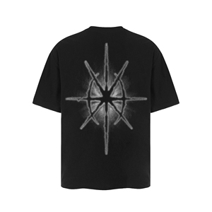 เสื้อยืดโอเวอร์ไซส์คุณภาพสูงสำหรับผู้ชาย พิมพ์ลายกราฟิกสไตล์วินเทจ กอธิค เท่ๆ สตรีทแวร์ ผ้าฝ้าย 100% ทรงไหล่ตก - Product Image 3