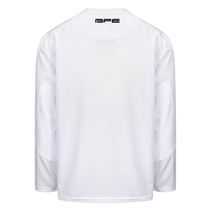 Camiseta de punto de alta calidad, color blanco, manga larga, cuello redondo, con diseño y talla personalizados. - Product Image 2