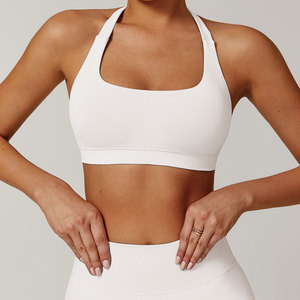 Quick Dry Women Sexy Sports Fitness Cropped Tops Custom Logo Gym Training Wear Ladies Workout Yoga <b>Bra</b> - Product Image 6