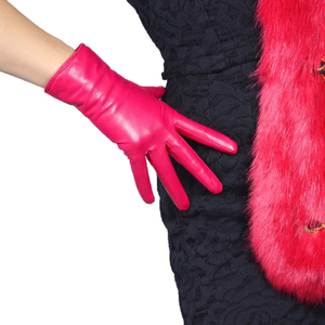 Custom Logo <b>Leather</b> Fashion <b>Gloves</b> High Stitching Breathable Product Ultra Soft Touch Screen <b>Leather</b> Fashion <b>Gloves</b> For <b>Women's</b> - Product Image 1