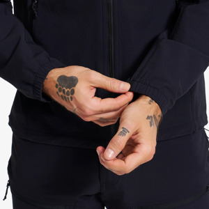 Veste softshell à capuche pour homme OEM, décontractée, résistante à l'eau, avec fermeture éclair intégrale, poches utilitaires, légère, vêtement d'extérieur performant - Product Image 4