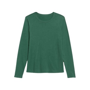 Camiseta de manga larga para mujer de alta calidad, informal, suave al tacto, mezcla de algodón de primera calidad, corte holgado, para damas. - Product Image 2