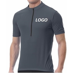 Short Sleeve Lightweight Breathable Four-Way Stretch Sweat-Wicking Trail <b>Cycling</b> Jerseys Custom MTB Racing Zipper <b>Cycling</b> Jersey - Product Image 1