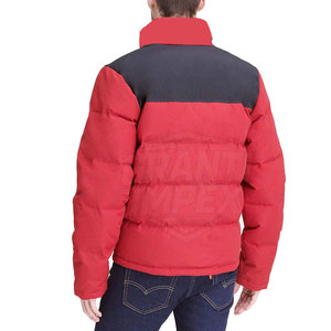 Veste matelassée d'hiver pour homme, col montant et logo frontal, tissu respirant et écologique, personnalisable, fabriquée au Pakistan – Offre Spéciale - Product Image 3