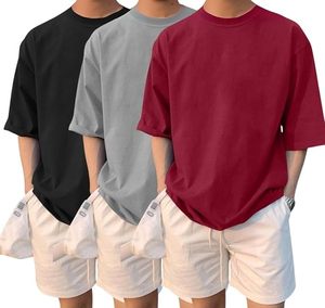 Camiseta de Hombre de Alta Calidad, Lisa, Personalizada, Larga, 100% Algodón, Oversize, Hombros Caídos, de Secado Rápido, Ecológica, Negra - Product Image 5