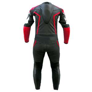 Combinaison de moto en cuir PU, veste et pantalon, avec protections respirantes et coupe-vent pour la conduite sur route - Product Image 6