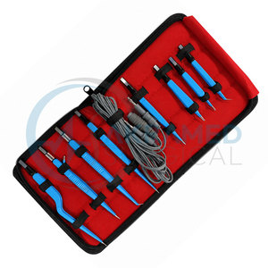 Ensemble de pinces bipolaires à baïonnette européennes certifiées CE, 9 pièces, revêtement bleu avec câble en silicone, instruments chirurgicaux réutilisables - Product Image 6