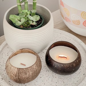 Competitive price home fragrance factory supply natural coconut shell <b>candle</b> decorative <b>candles</b> - Product Image 6