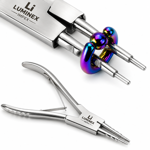 LUMINEX IMPEX LUB=113 <b>Long</b> <b>Nose</b> Stainless Steel Lightweight Jewelry Making & Polishing Pliers - Product Image 1
