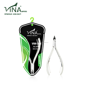 Pince à ongles Clean Trim VNN-333 Vina Carbon Steel White Coated Semi-Curved Grip Nail Maintenance - Product Image 2