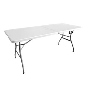 Techni Home 6 FT Granite <b>White</b> <b>Folding</b> Office <b>Table</b> with Easy Carry Handle - Product Image 3